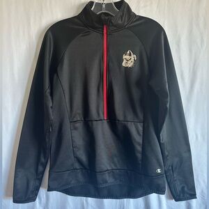 Champion University of Georgia Black 1/2 Zip Pullover Unisex Size Medium